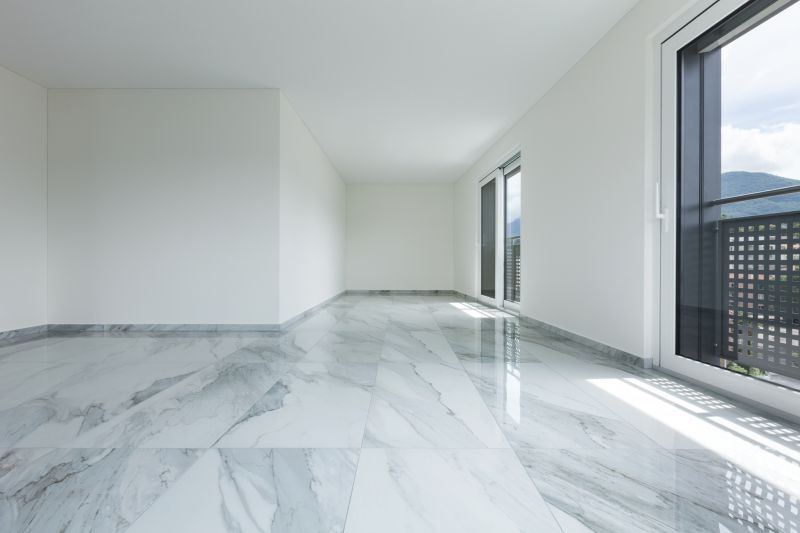 White Marble Tile Installation